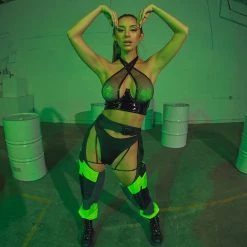 Hot & Delicious Black Bead New Arrivals Megawatt Speed Clasp Reflective Cargo Chaps