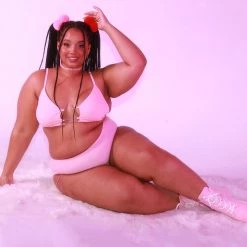 OhYes Pinkomatic Rhinestone Cutout Bralette Clothing