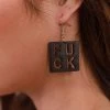 Ana Accessories F-U-C-K Dangling Earrings