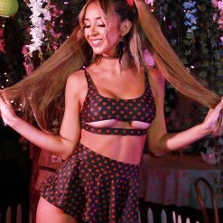 Dippin Daisies Paint It Red Heart Underboob Top Clothing