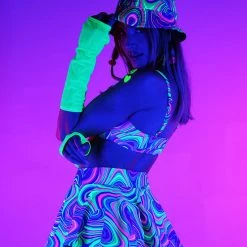 Dippin Daisies Sooo Trippy Skater Skirt Clothing