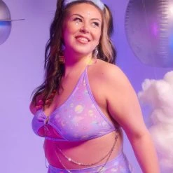 Rolita Couture Lunita X IHR Ultra Violet Rebel Chain Top Clothing