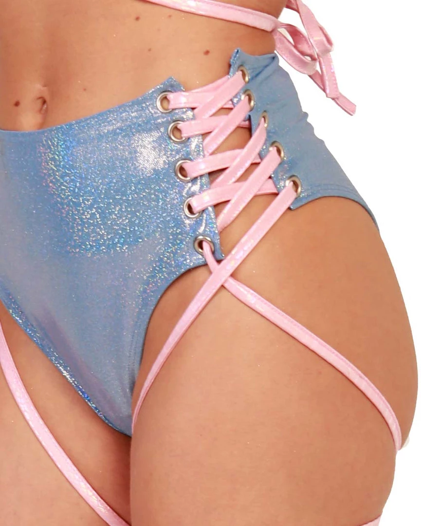 J. Valentine X IHR Milky Way Holo Lace Up Bottoms Clothing