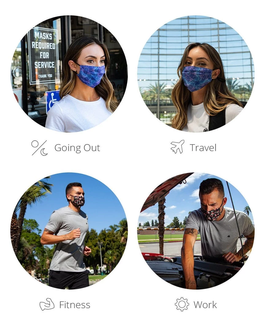 INTO THE AM Flower Of Life Adjustable Face Mask