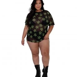 OhYes 420 Hunni Weed Mesh Oversized Tee