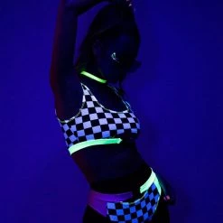 Cherry Mellow, Inc. Vroom Vroom Checker High Waisted Shorts