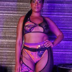 Rolita Couture X IHR Mesh Hazard Bath Splice Rebel Top