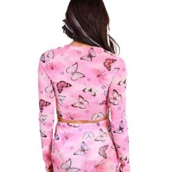 Cherry Mellow, Inc. A Beautiful Fleeting Moment Mesh Long Sleeve Top