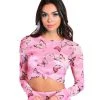 Cherry Mellow, Inc. A Beautiful Fleeting Moment Mesh Long Sleeve Top