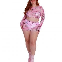 Cherry Mellow, Inc. A Beautiful Fleeting Moment Mesh Long Sleeve Top