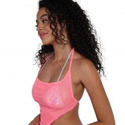 One By One Apparel Tops Afterlife Mesh Halter Top