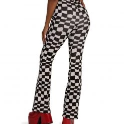 Cherry Mellow, Inc. Clothing Ahead Of The Game Checkered Bell Bottoms