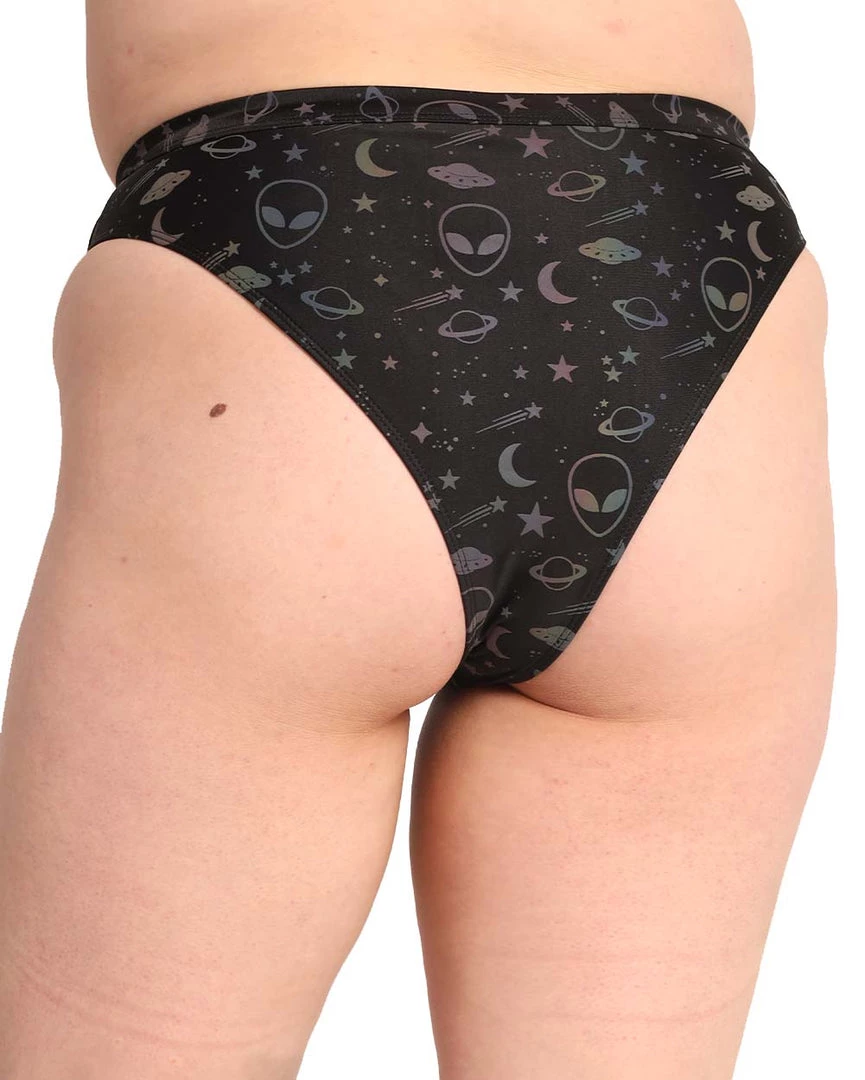 Dippin Daisies Alien Alert Reflective Hi-Cut Bottoms