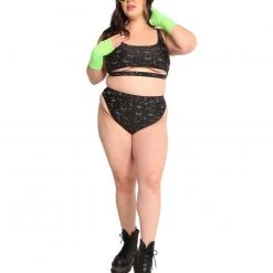 Dippin Daisies Alien Alert Reflective Hi-Cut Bottoms