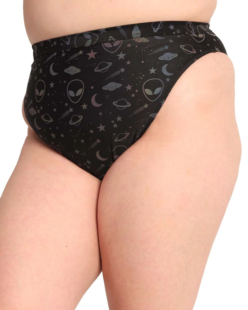 Dippin Daisies Alien Alert Reflective Hi-Cut Bottoms