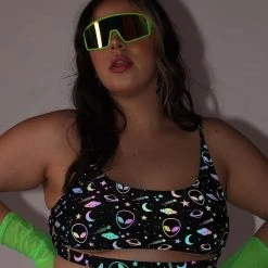 Dippin Daisies New Arrivals Alien Alert Reflective Underboob Top