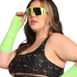 Dippin Daisies New Arrivals Alien Alert Reflective Underboob Top