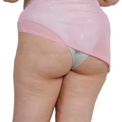 OhYes Bottoms Alluring Charm Asymmetrical Mesh Mini Skirt