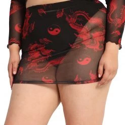 Rock & Rose Animal Instinct Mesh Mini Skirt