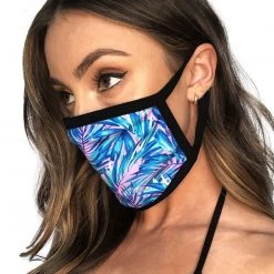 INTO THE AM Masks & Bandanas Aquatic Jungle Face Mask