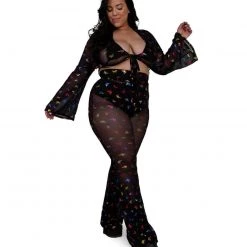 OhYes BB Ur So Fly Mesh Front Tie Top Tops