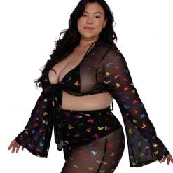 OhYes BB Ur So Fly Mesh Front Tie Top Tops