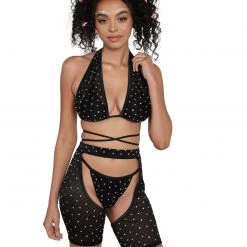 Banjul Badd Bish Energy Rhinestone Bikini Set Dresses & Sets
