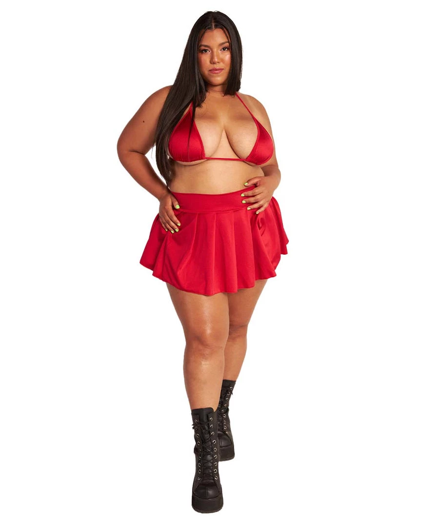 Body Language Clothing See U After Class Pleated Mini Skirt