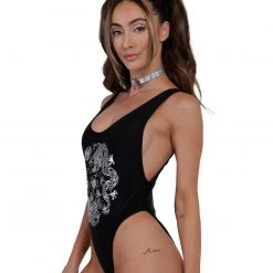 Dippin Daisies Bodysuits & One-Pieces Blazin' Silver Dragon Bodysuit