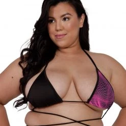 Day G Tops Break The Matrix Splice Wrap Around Bikini Top