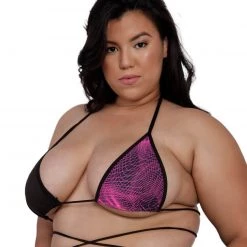 Day G Tops Break The Matrix Splice Wrap Around Bikini Top