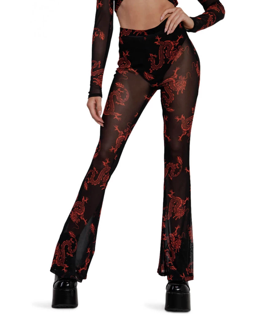 Bear Dance Breath Of Fire Mesh Bell Bottoms