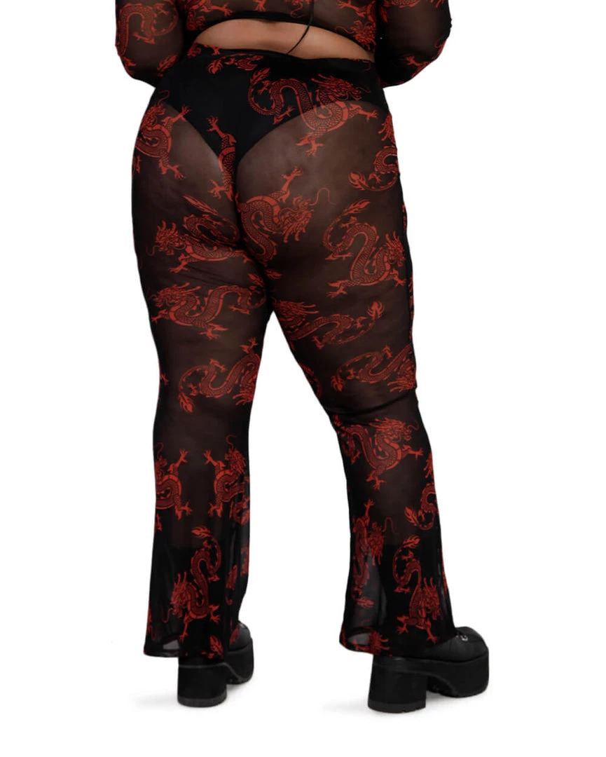 Bear Dance Breath Of Fire Mesh Bell Bottoms