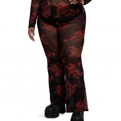 Bear Dance Breath Of Fire Mesh Bell Bottoms