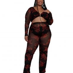 Bear Dance Breath Of Fire Mesh Bell Bottoms