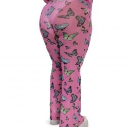 Cherry Mellow, Inc. Butterfly Groove Mesh Bell Bottoms