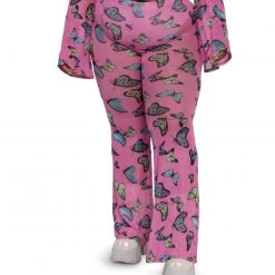 Cherry Mellow, Inc. Butterfly Groove Mesh Bell Bottoms