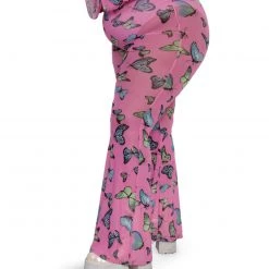 Cherry Mellow, Inc. Butterfly Groove Mesh Bell Bottoms