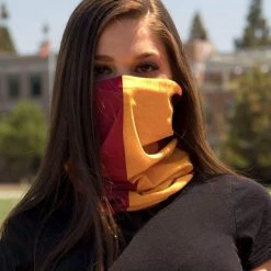 INTO THE AM Cardinal And Yellow Seamless Mask Bandana Masks & Bandanas