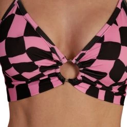 Cherry Mellow, Inc. Challenge Accepted Checkered Crop Top