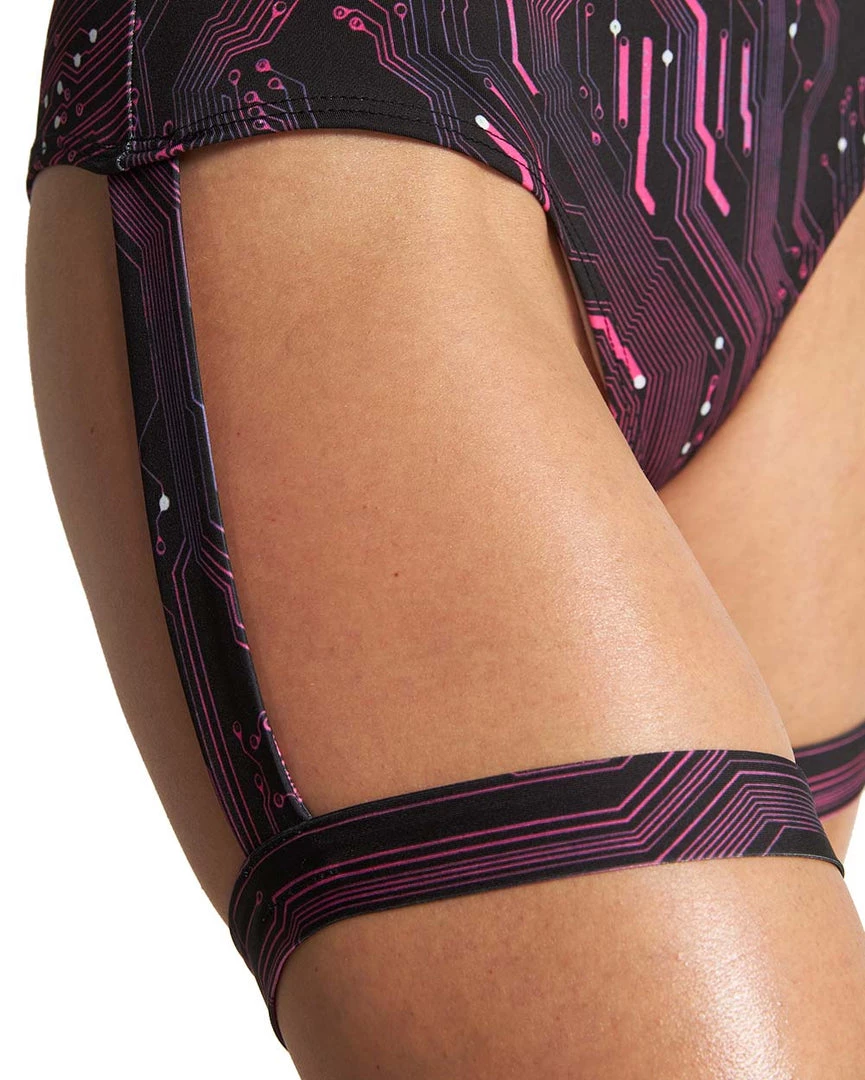 Cherry Mellow, Inc. New Arrivals Circuit Board High Waist Harness Bottoms