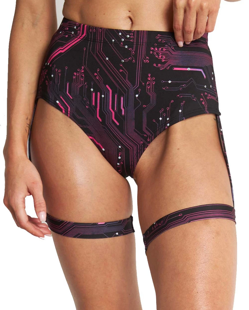 Cherry Mellow, Inc. New Arrivals Circuit Board High Waist Harness Bottoms