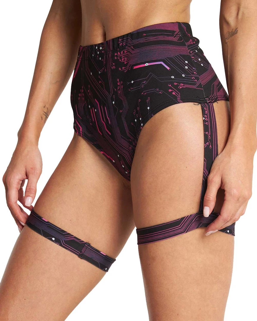 Cherry Mellow, Inc. New Arrivals Circuit Board High Waist Harness Bottoms