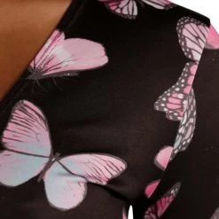 Cherry Mellow, Inc. Clothing Cloudy Butterfly Dreamz Tie-Front Long Sleeve Top