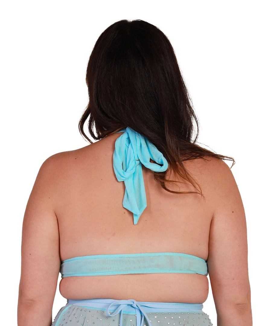 OhYes Cotton Candy Craze Rhinestone O-Ring Halter Top Tops