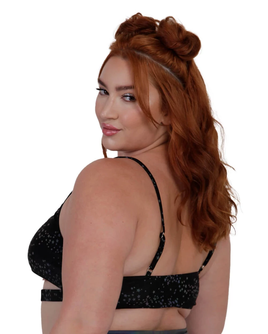 Dippin Daisies Dazzling Stars Reflective Underboob Top Clothing