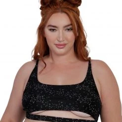 Dippin Daisies Dazzling Stars Reflective Underboob Top Clothing