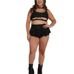 Dippin Daisies Dazzling Stars Reflective Underboob Top Clothing