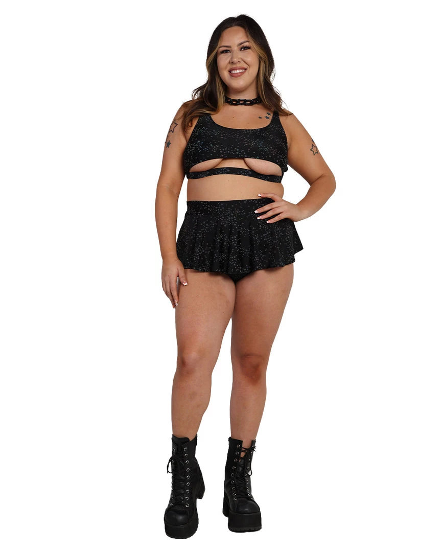 Dippin Daisies Dazzling Stars Reflective Underboob Top Clothing