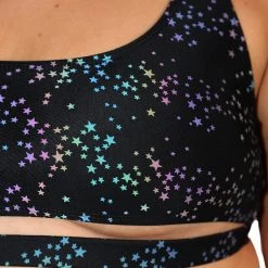 Dippin Daisies Dazzling Stars Reflective Underboob Top Clothing